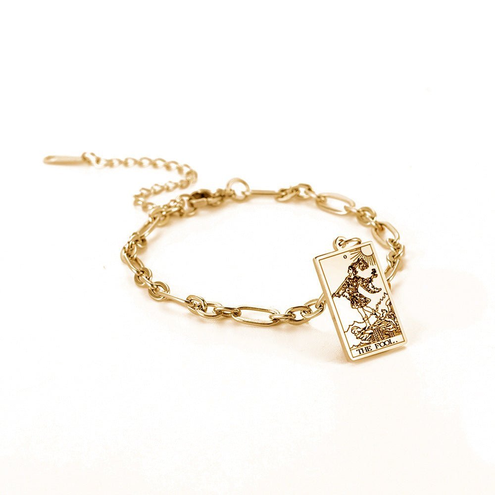 12 Tarot Card Series Fashion Trend Long Oval Link Chain Bracelet - Etre Jewels