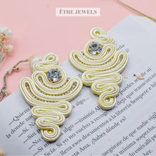 Load image into Gallery viewer, Cassia Flower Lightweight Earrings - Soutache jewelry - handmade - Etre Jewels

