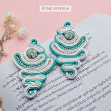 Load image into Gallery viewer, Cassia Flower Lightweight Earrings - Soutache jewelry - handmade - Etre Jewels
