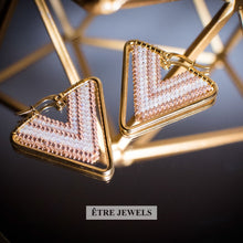 Load image into Gallery viewer, Cleopatra Triangular Beaded Set - handmade lightweight jewels - Etre Jewels
