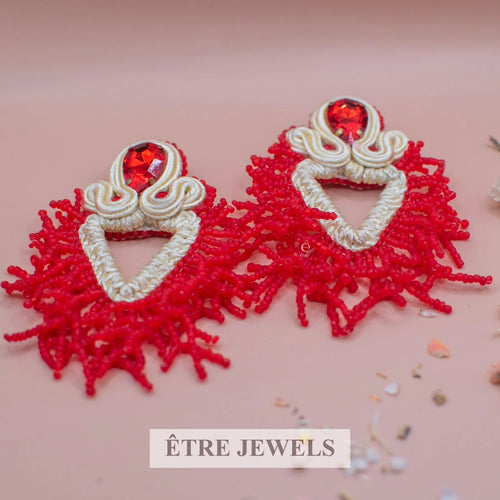 Riri Earrings Lightweight handmade - soutache jewelry - beaded jewels - Etre Jewels